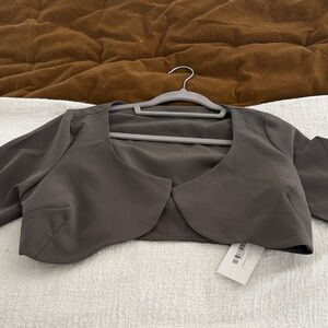 Chic Gray Women's Cape Jacket